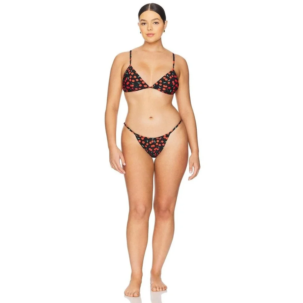 Good American NWT Cherry Perfect Fit Bikini Top - Size L - MSRP $79